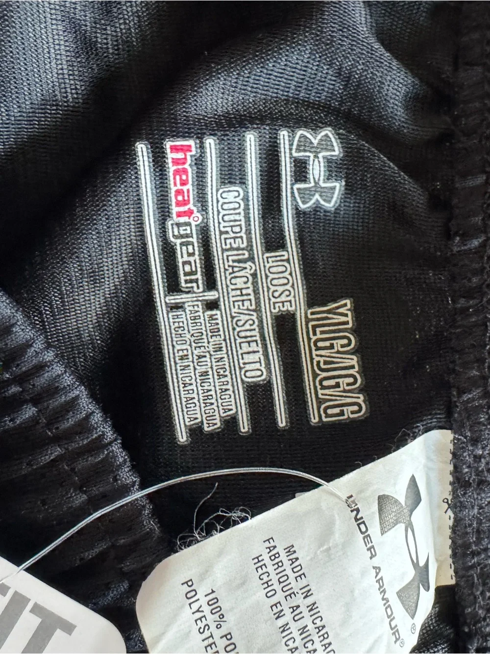 Under Armour Black and White Kids' Athletic Shorts